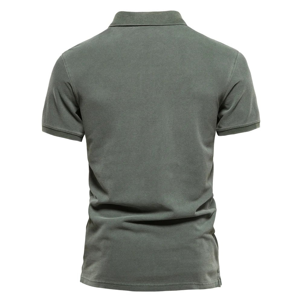 Edmund™ | Cotton Button-Collar Casual Polo Shirt