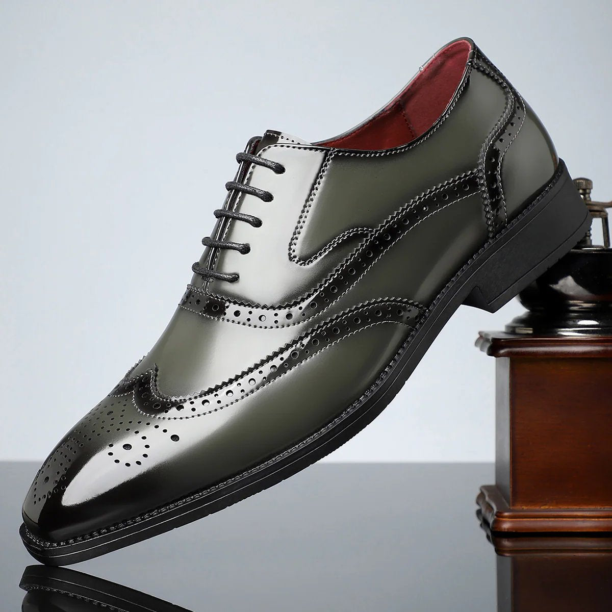 Leo™ | Premium Leather Brogue Oxford Dress Shoes
