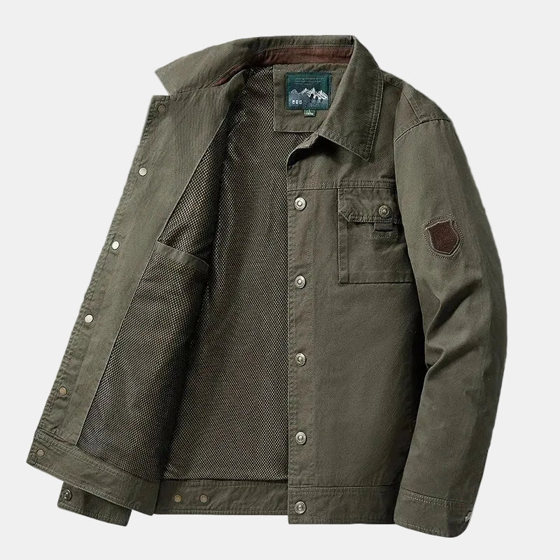 Griffin™ | Washed Cotton Structured Military Jacket