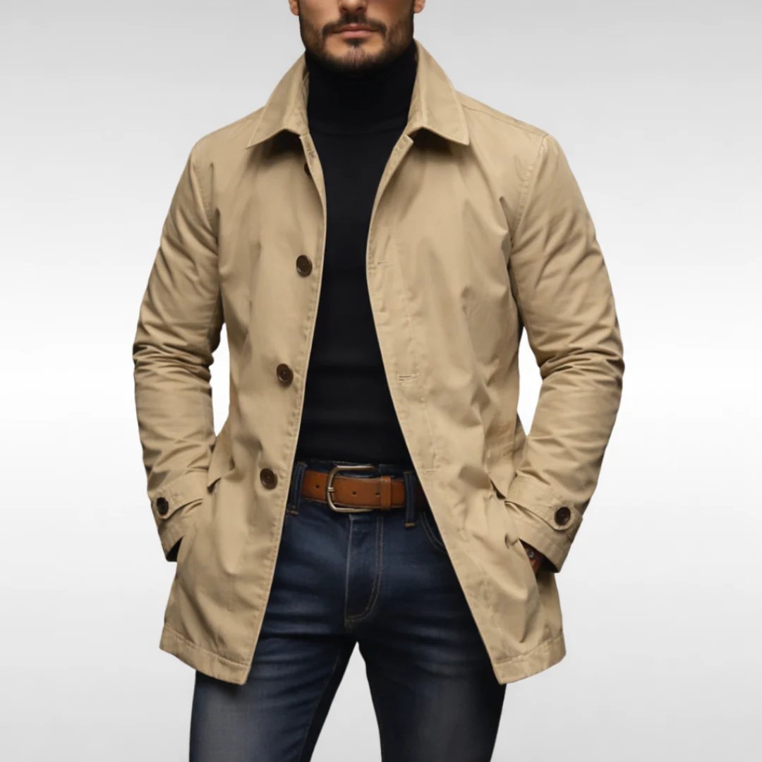 Cesar™ | Water-Resistant Wool-Blend Men's Coat