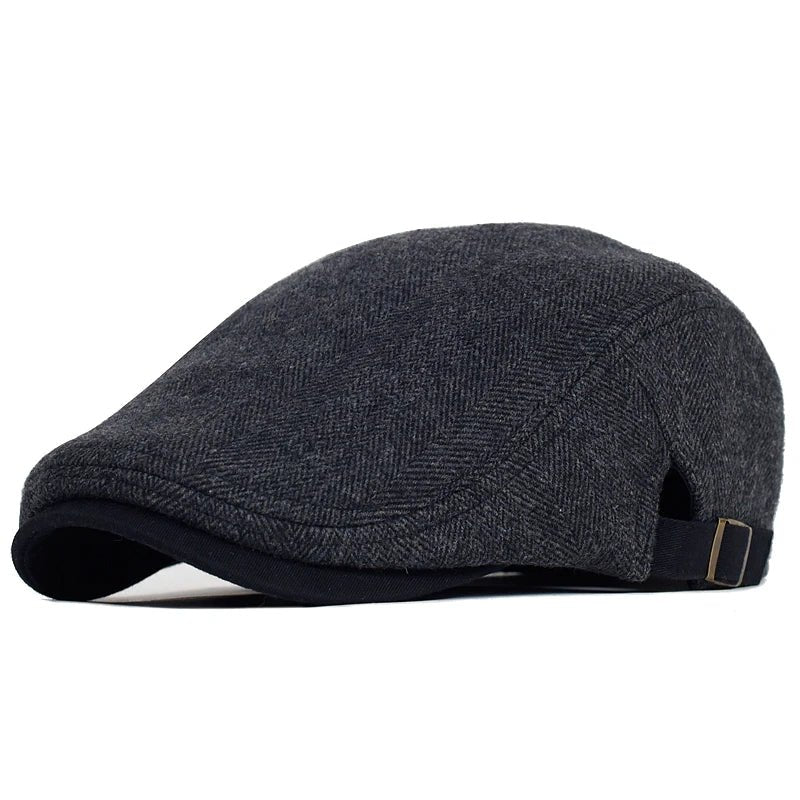 Hugo™ | Modern Herringbone Pattern Flat Cap