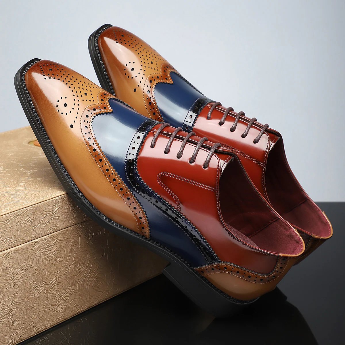Whitman™ | Wingtip Brogue Dress Shoes | Patent Leather