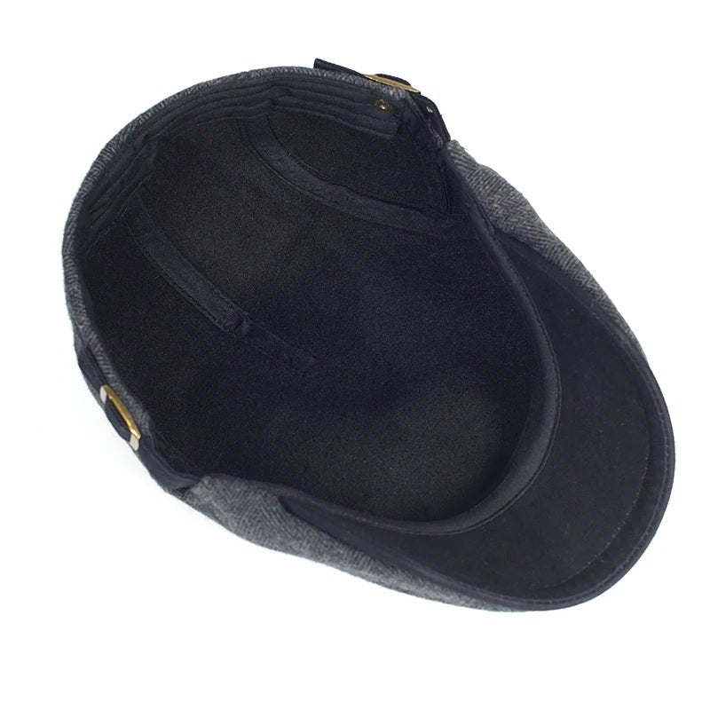 Hugo™ | Modern Herringbone Pattern Flat Cap
