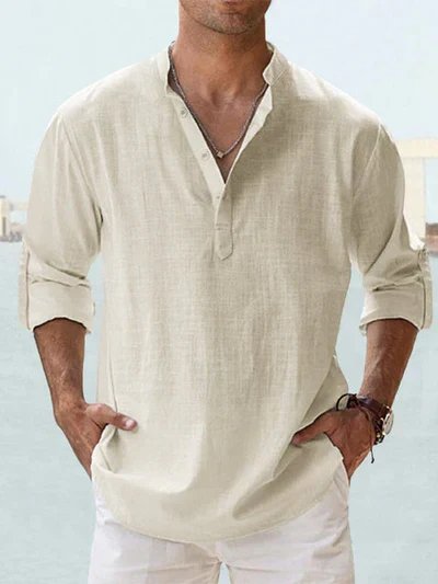 William™ | Breathable Linen Button-Front Shirt