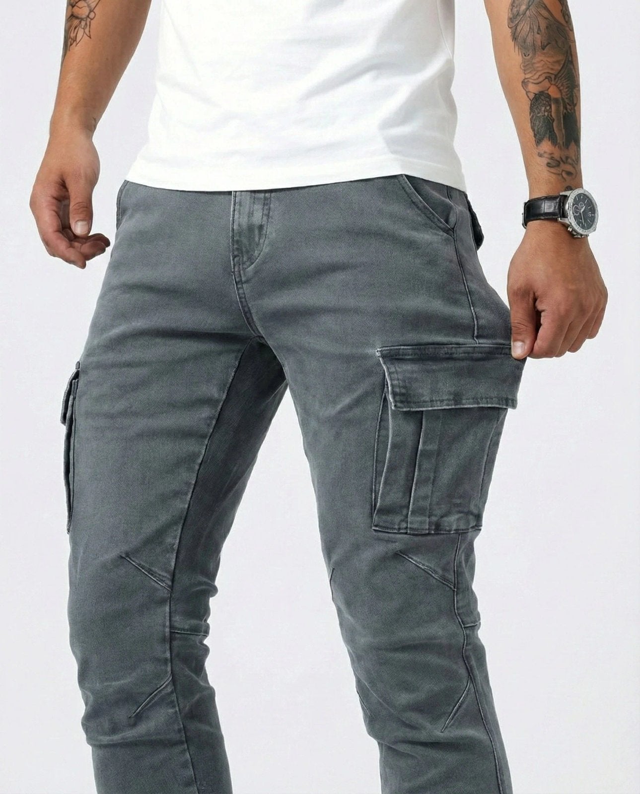 Jonathan™ | Stretch Cotton Cargo Pants with Elastic Waist