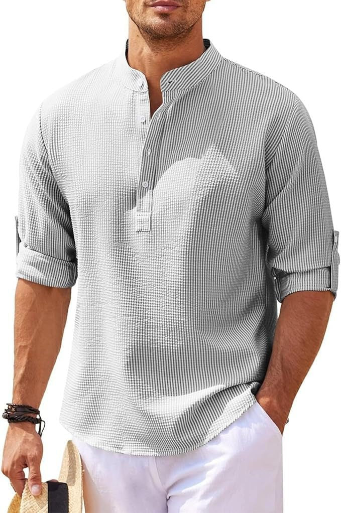 Huntington™ | Regular Fit Button-Front Polyester Dress Shirt