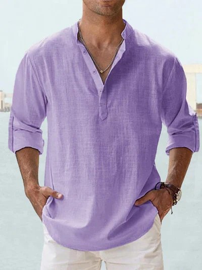 William™ | Breathable Linen Button-Front Shirt
