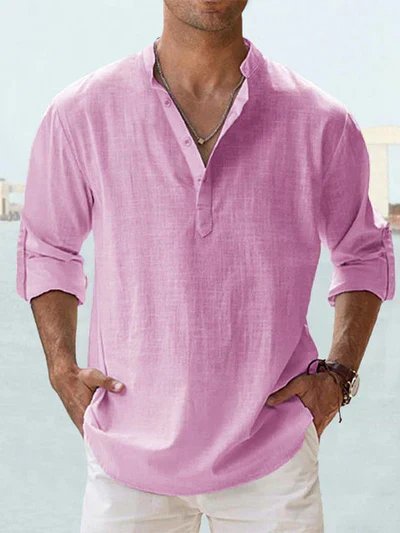 William™ | Breathable Linen Button-Front Shirt