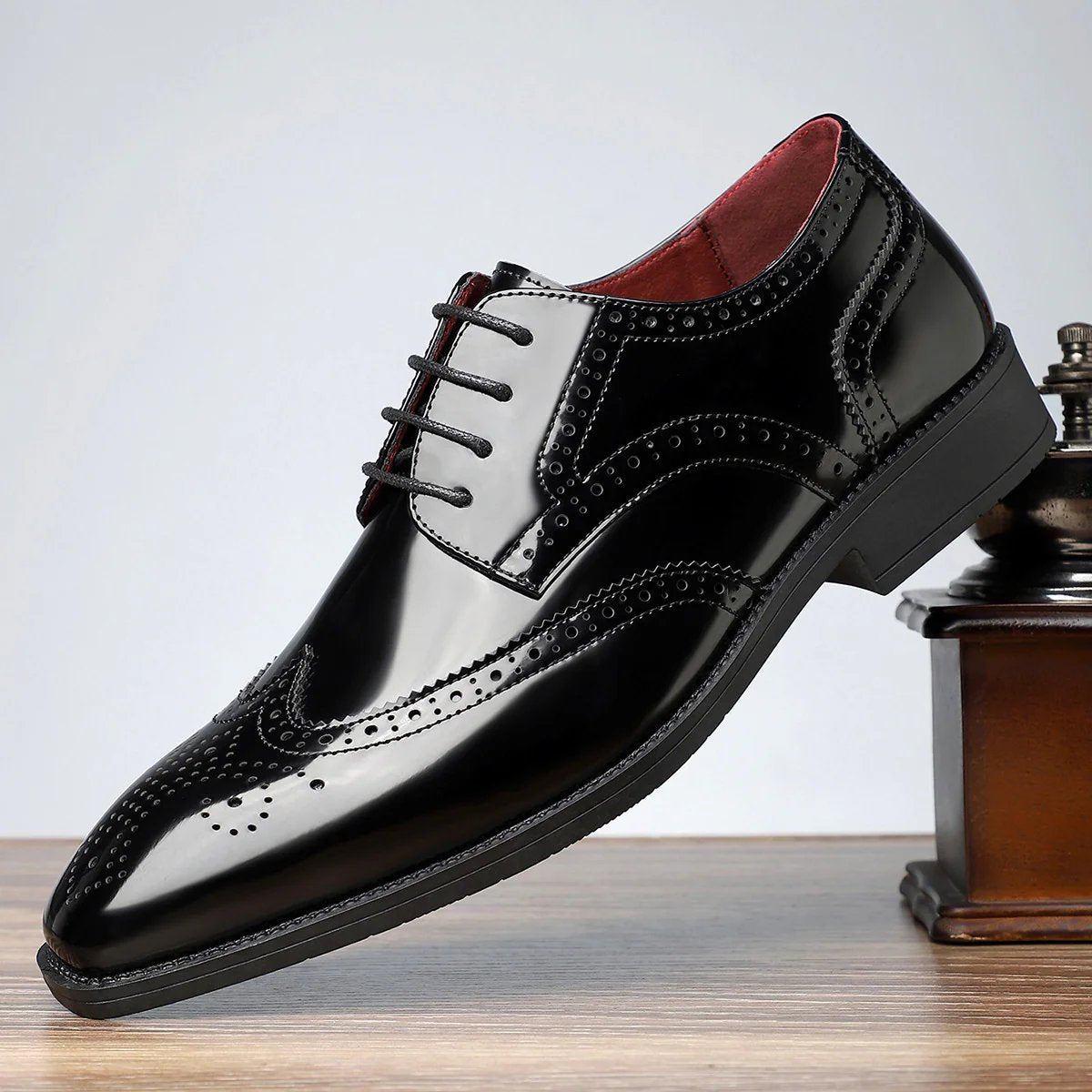 Whitman™ | Wingtip Brogue Dress Shoes | Patent Leather